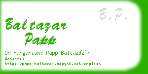 baltazar papp business card